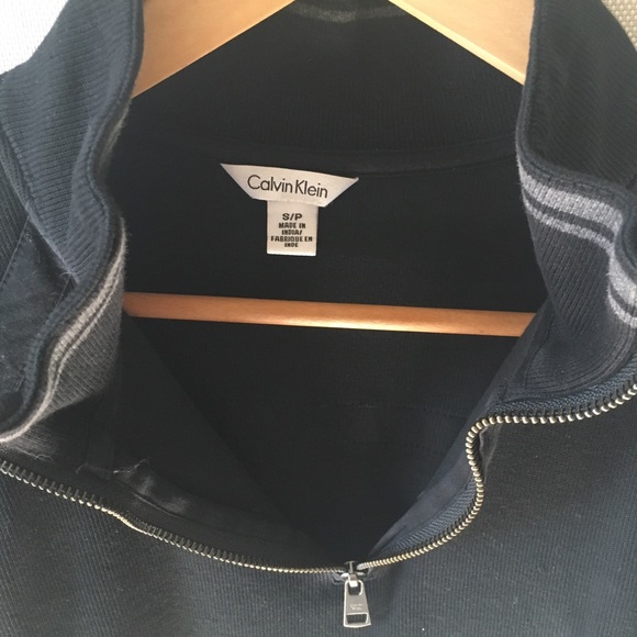 Calvin Klein Half Zip Sweater Black Size Small - Picture 3 of 5